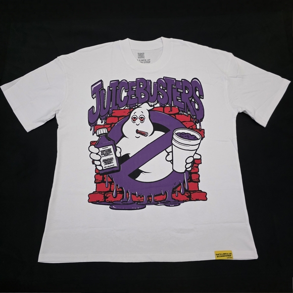 Juice Busters White T-Shirt - Picture 1 of 8